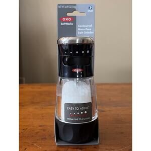 NEW OXO Good Grips Contoured Mess-Free Salt Grinder Black
